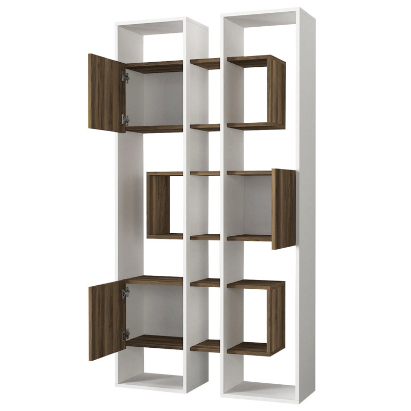 Morten 183.6cm H x 95.9cm W Geometric Bookcase