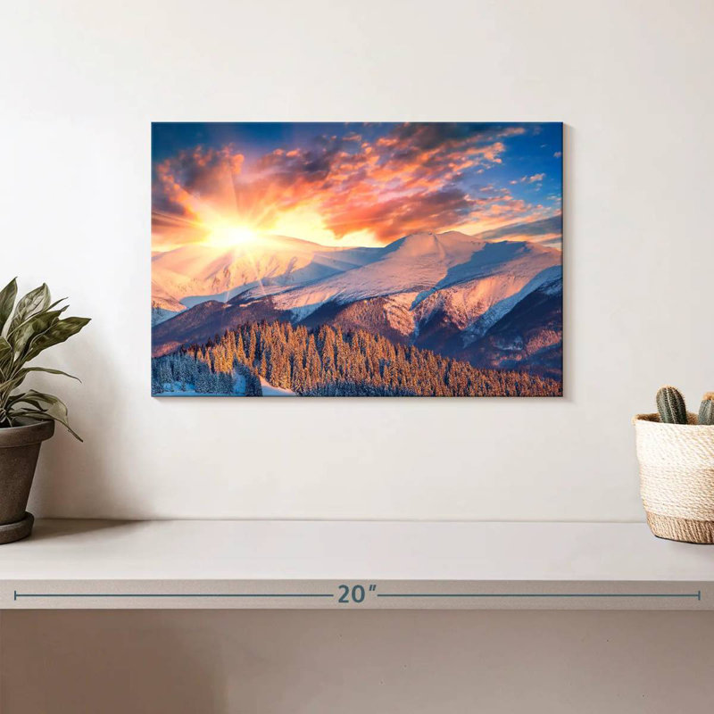 Alvord Snowy Mountain Sunrise, H 8 po x l 12 po