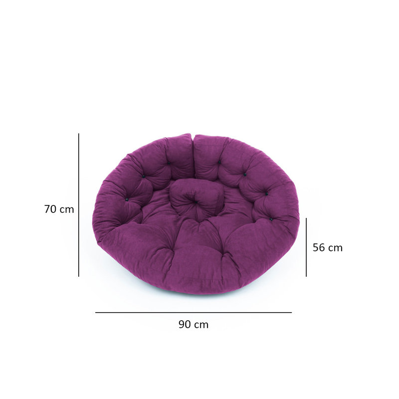 Fauteuil poire standard classique, 100 % polyester mauve