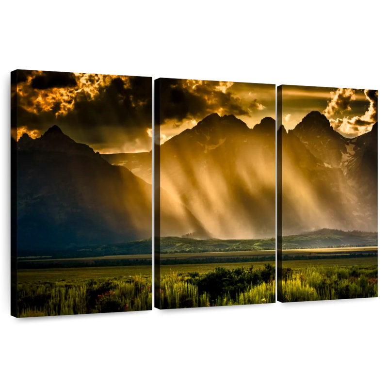 Alvord Stormy Grand Tetons, H 36 po x l 57 po