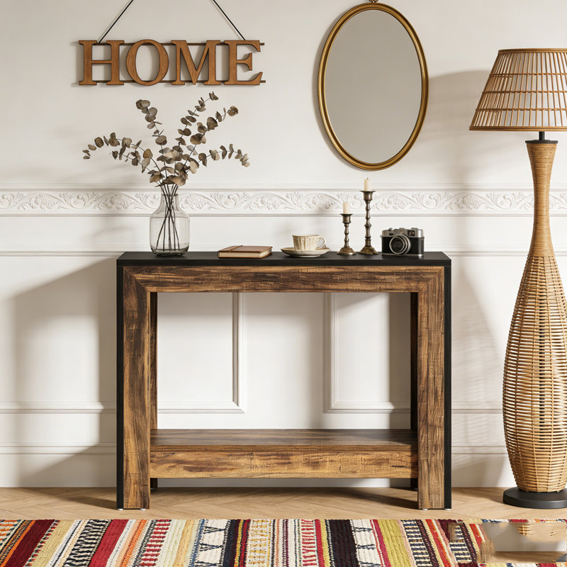Farmhouse Hallway Sofa Table with Open Storage
