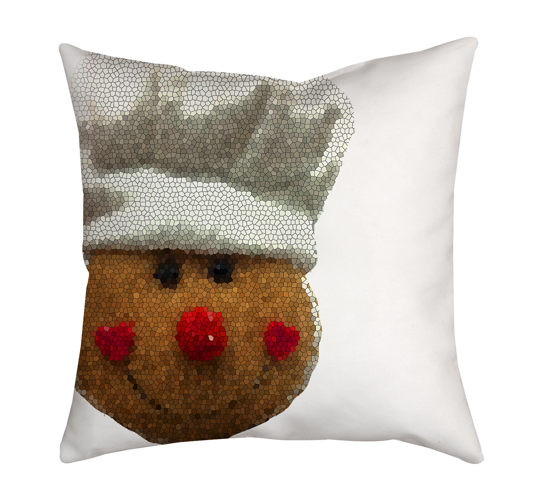 Christmas Gingerbread In The Shape Of A Star Throw Pillow by