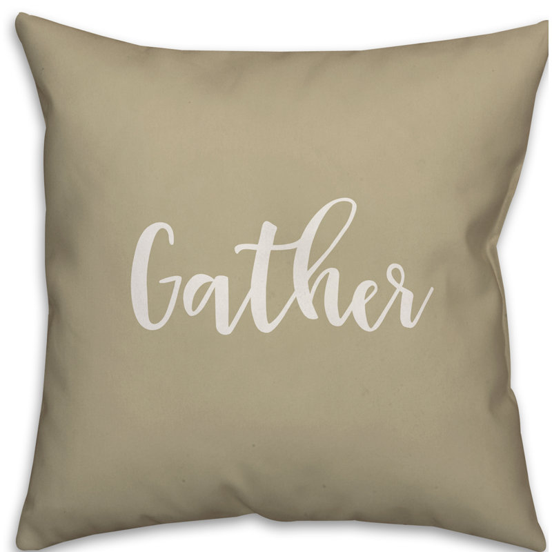Reversible Throw Pillow, Beige, Pillow Cover