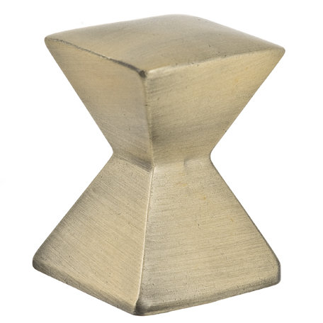 Forged 2 Square Knob, Satin Nickel, 1.125" H x 1.125" W x 1.5" D