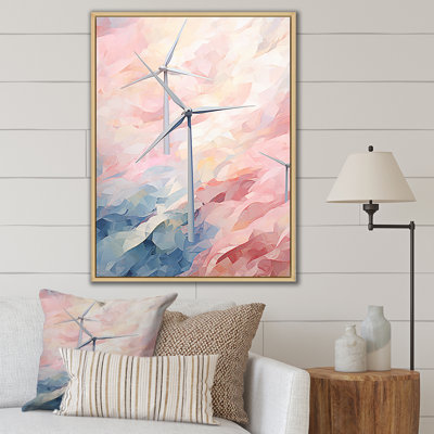 Minimalisme, éoliennes sur toile