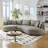 Faux Leather Curved Sectional Sofa-498607174-498607172