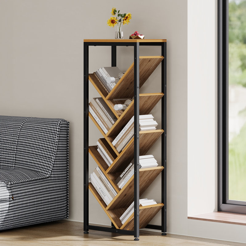 Bookcase, Natural Oak, (8 Shelves) 104.5cm H x 37.5cm W x 25cm D