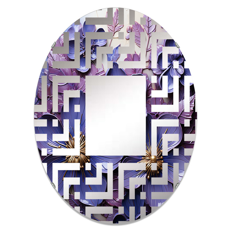 Royal Elegance II - Miroir décoratif labyrinthe | Ovale, 35,4 po x 23,6 po