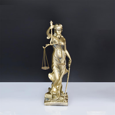Classic Bronze Lady Justice Statue Sculpture Gift For Home And Office