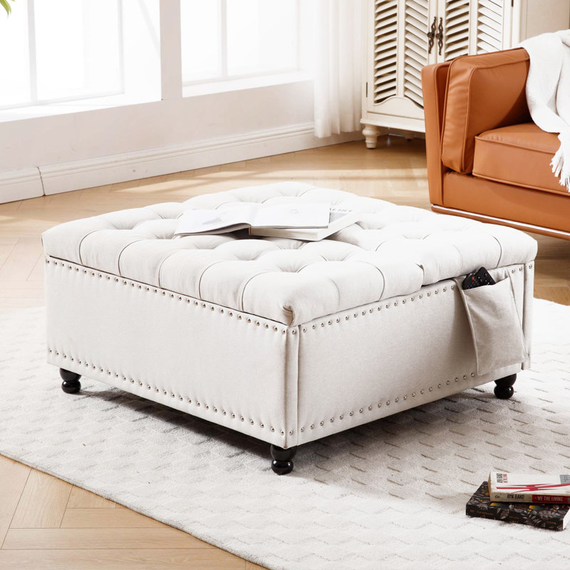 Banc en tissu avec rangement