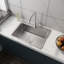 24-inch Drop-in Kitchen Sink, 304 Stainless Steel Handmade Single Bowl Kitchen Sink With Faucet And Drain , 23.6"x17.7"x8.5"  (brushed) Stainless Steel