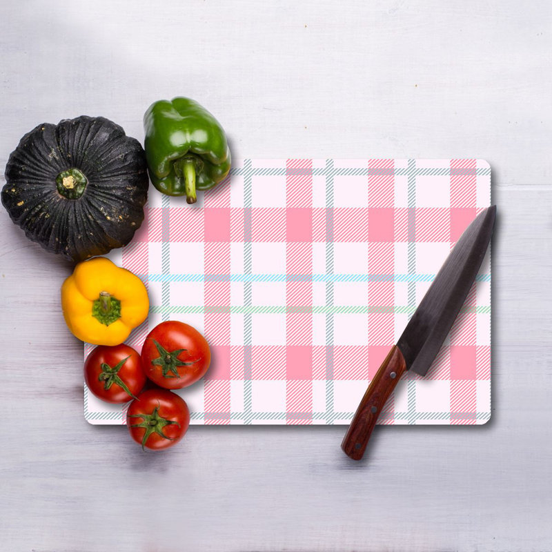 Flourish Premium Tempered Glass Cutting Board, 11.8 x 15.7 inches | Antibacterial, Easy Clean, Non-Slip Silicone Feet | 100% Durable Glass, Thickness: 0.16 inches | Ideal for Kitchen Prep, Safe & Stylish Cooking Solution