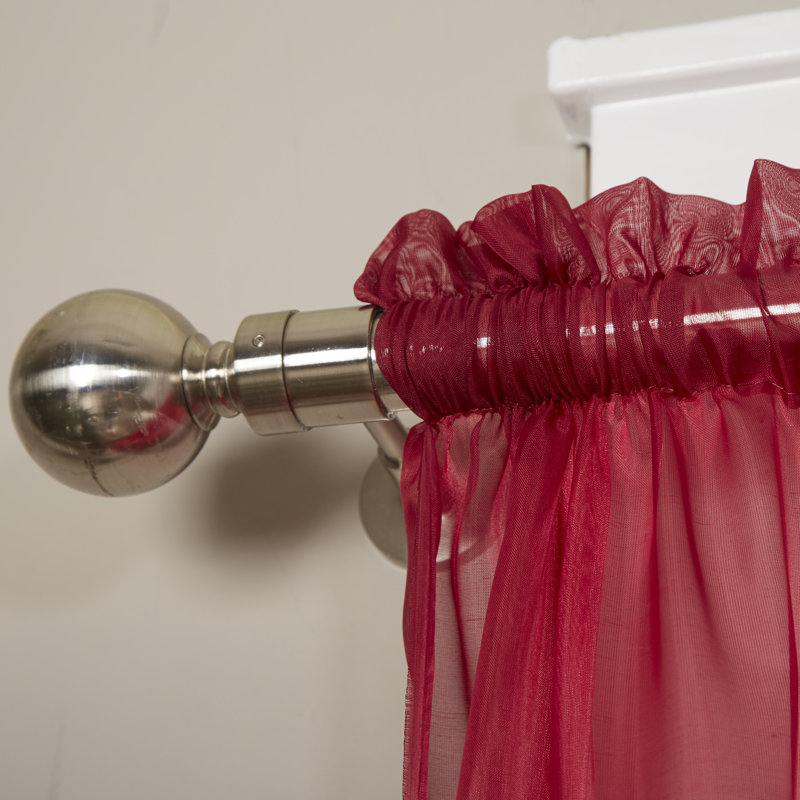 Sheer Sliding Panel Pair, Burgundy, 60" W x 84" L