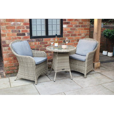 Brasuell 2 Seater Bistro Set with Cushions