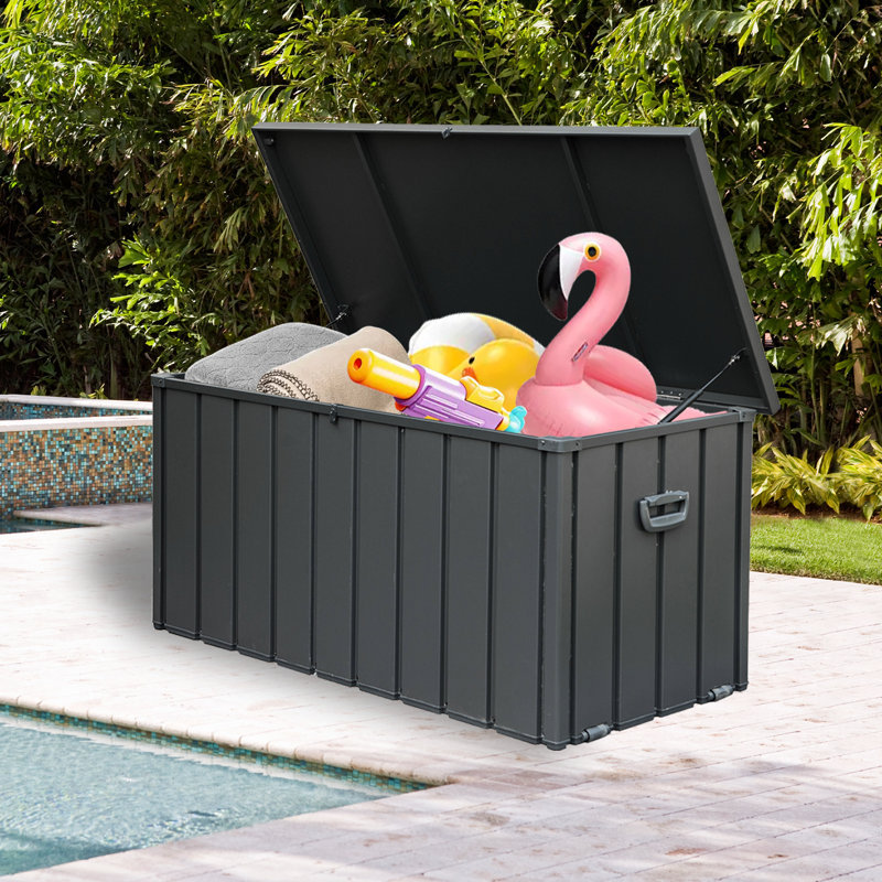 150-Gallon Dark Brown Metal Deck Box