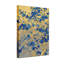 Plantes et fleurs à motif de feuilles bleues sur des branches dorées