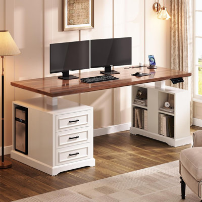 Slavica 63" W 3-Drawer Electric Computer Desk