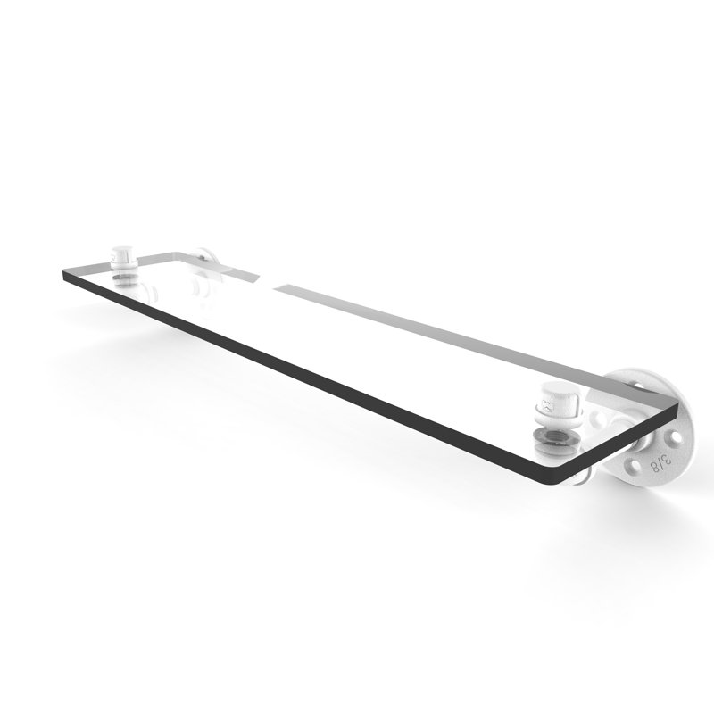 Tablette murale Bayer, Blanc mat, H 3,5 po x l 22 po x P 5,6 po