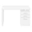 Bureau d'ordinateur, bureau personnel, ordinateur portable, installation à gauche, à droite, tiroirs de rangement, L 48 po, travail, stratifié blanc, contemporain, moderne-607974198
