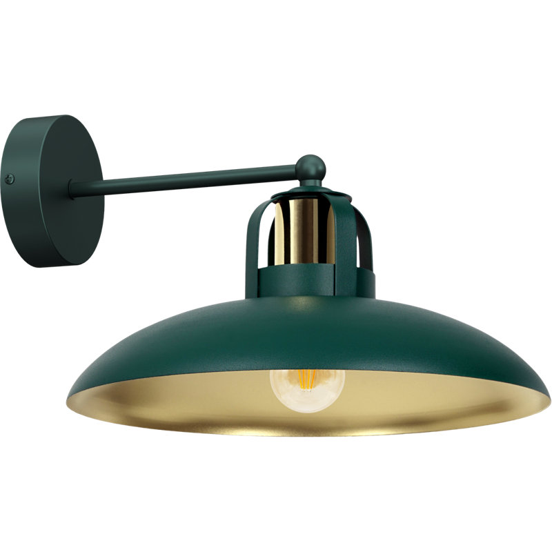 Felix Wall Sconce, Green/Gold