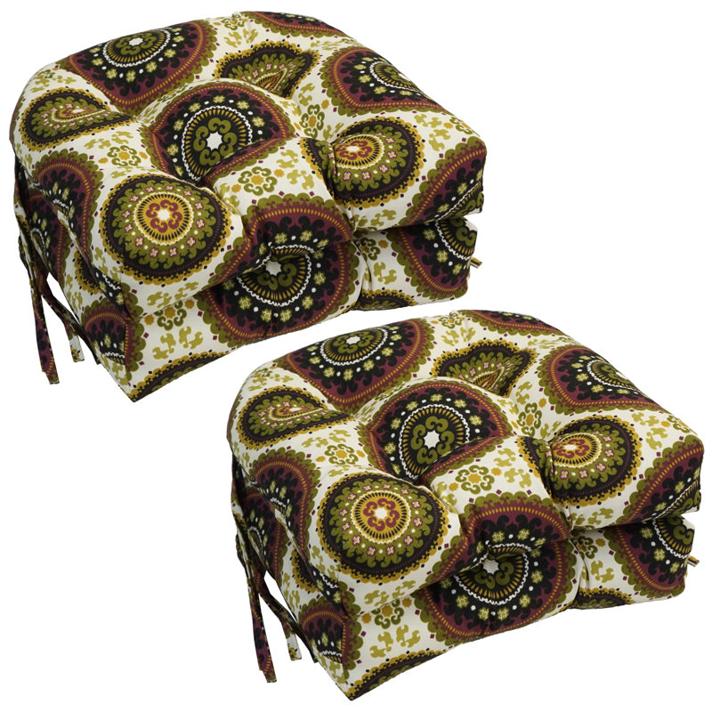 Coussin de siège d'extérieur 4 pièces Bungalow Rose