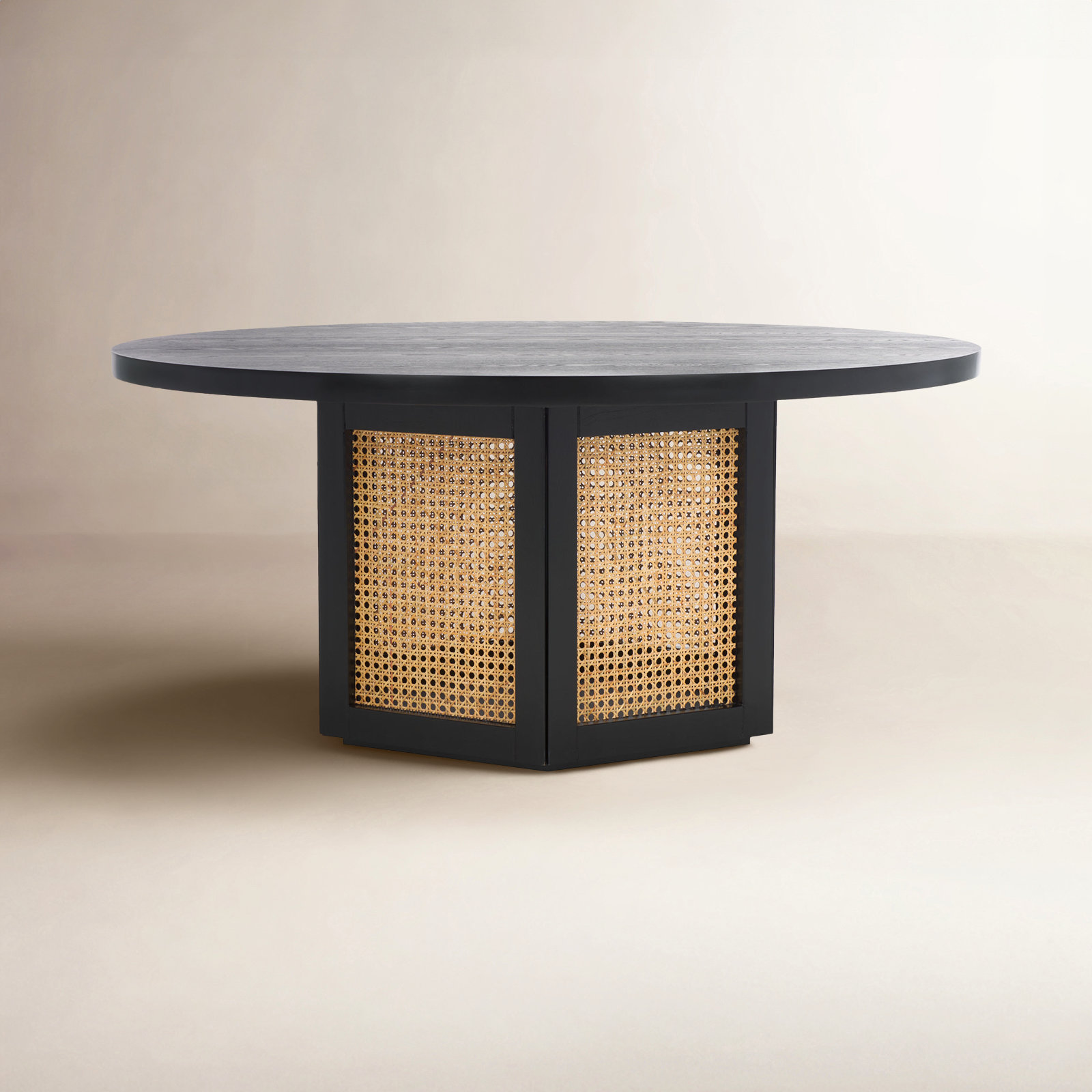 Pacetti Coffee Table, Black Top/Black/Natural Base