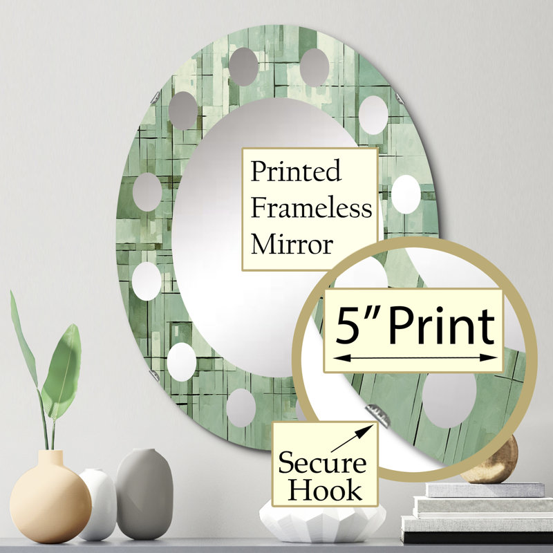 Concerto - Miroir mural moderne ovale, 30 po x 20 po