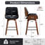 Tabouret de comptoir pivotant 24 po-498608476