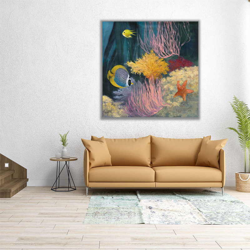 Coastal Reef II - reproduction d'art sur toile, H 16 po x l 16 po