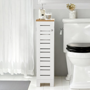 White Freestanding Toilet Paper Holder