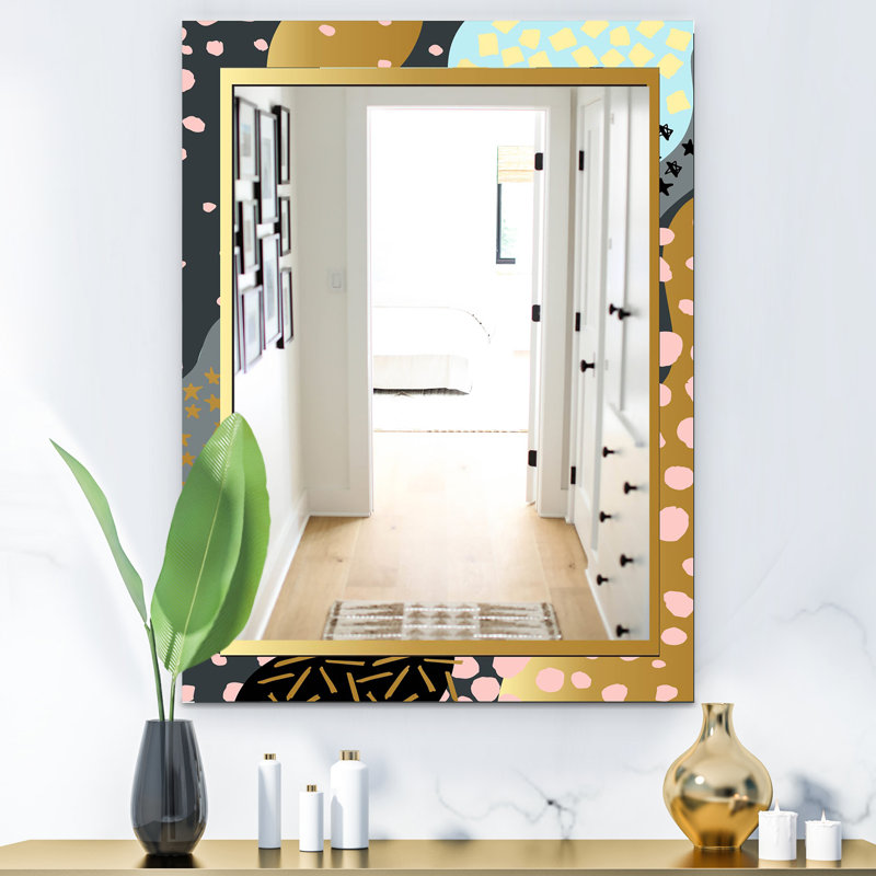 Miroir de coiffeuse moderne et ludique, H 24 po x l 32 po