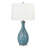 Scafati 30" Blue and White Fused Glass Table Lamp with USB Port