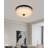11.8" Glass Petal-pattern Dimmable Led Ceiling Light With Remote Control Artistic Flush Mount Lighting For Living Room Bedroom