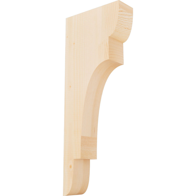 New Brighton Corbel, H 26 po x l 3,5 po x P 10 po, Sapin de Douglas, Lisse
