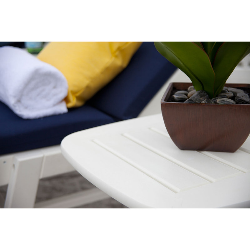 POLYWOOD Nautical 3-Piece Chaise Set, White