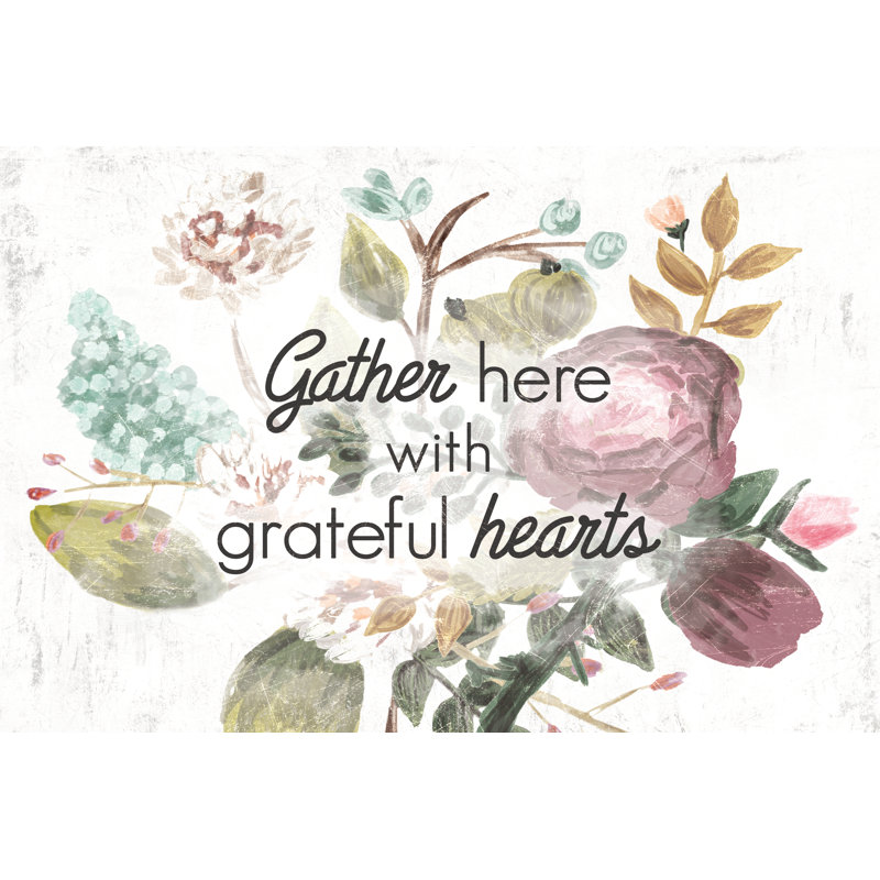 Grateful Hearts - Wrapped Canvas Print, 30cm H x 46cm W x 3.8cm D