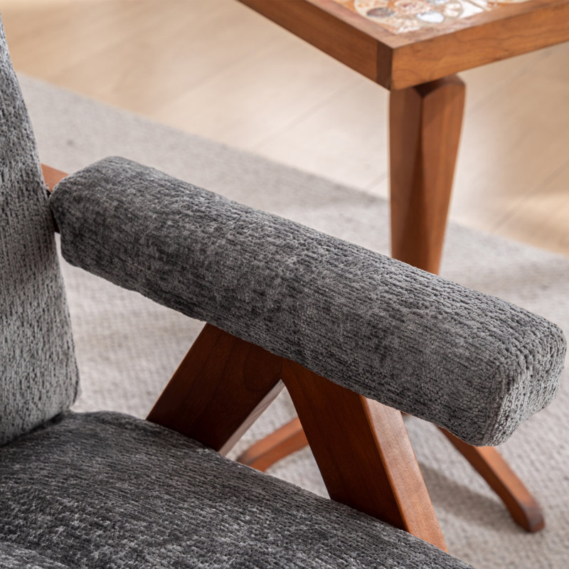 Chaise d'appoint rembourrée en forme de nuage, Gris