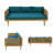 3 SEATER DAYBED WITH RATTAN ARMS-318321065
