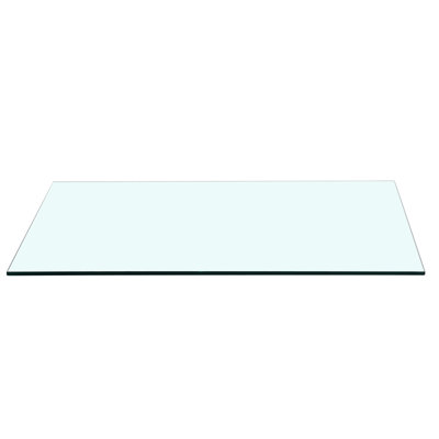 Rectangle Tempered Glass Table Top 47.2*23.6 Inch, High - Strength For Tough Use 3/8 Inch Thick 47.2 Inches Long, Ideal Displaying Items