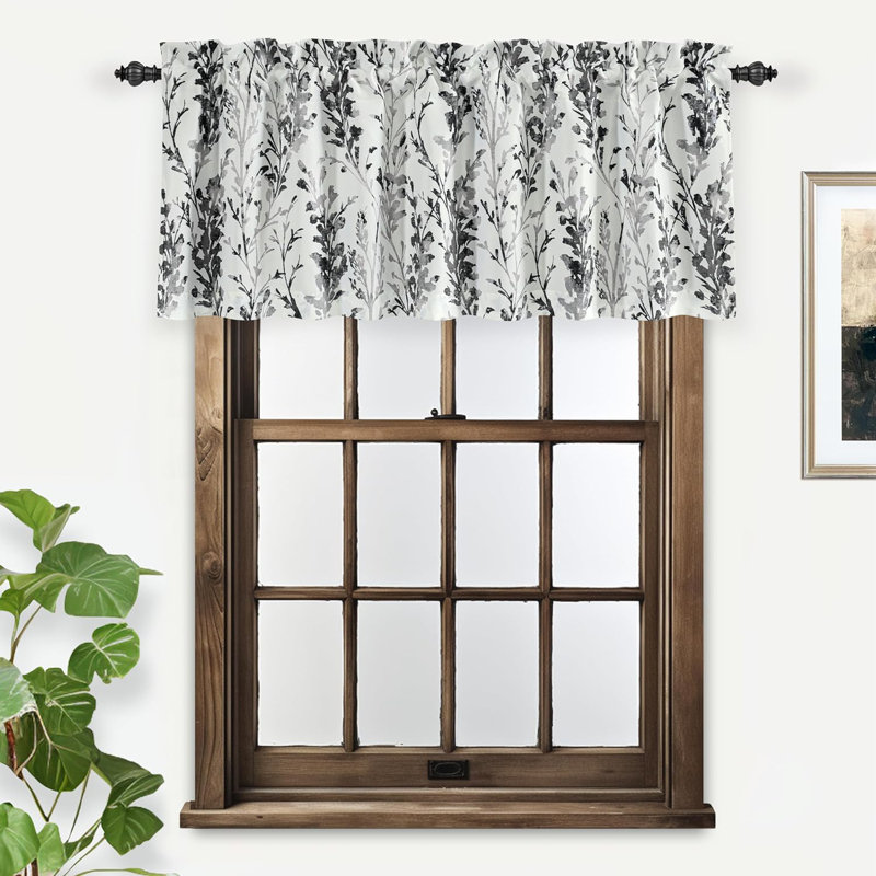 Cantonnière Heather Blackout, Noir anthracite / blanc