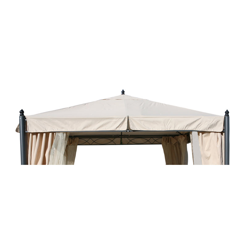 Hairston Dakota Fields Beige Plastic Replacement Canopy for Gazebo, 400cm W x 300cm D