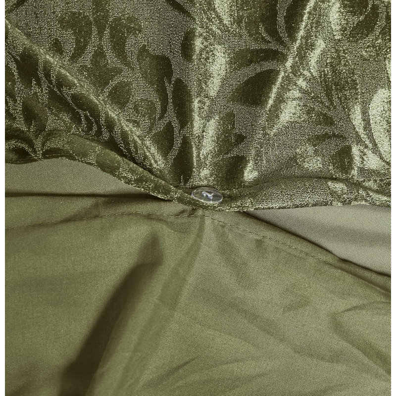 Microfiber Solid Colour Duvet Cover Set, Super King Duvet Cover Set + 2 Standard Shams, Green