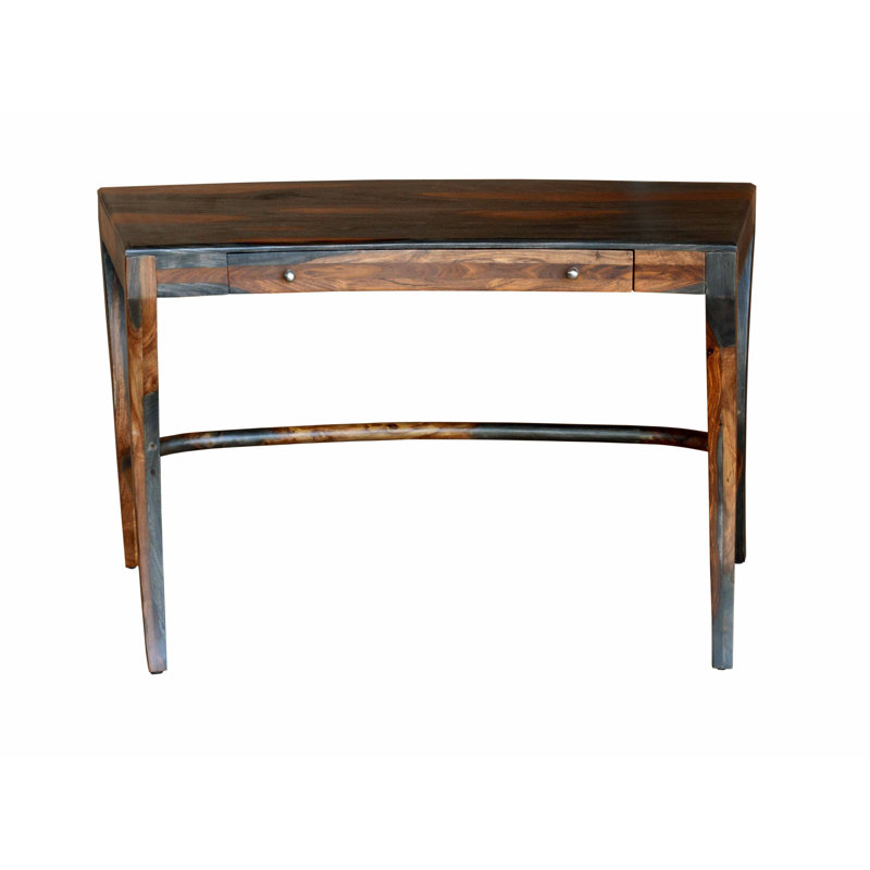 Pervin Curved Solid Wood Writing Desk