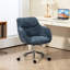 Fauteuil de bureau doux rembourré en chenille (bleu marine)-826343039