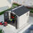 8 ft. W x 8 ft. D Outdoor Storage Shed with Floor, Plastic Shed with Reinforced Steel Structure