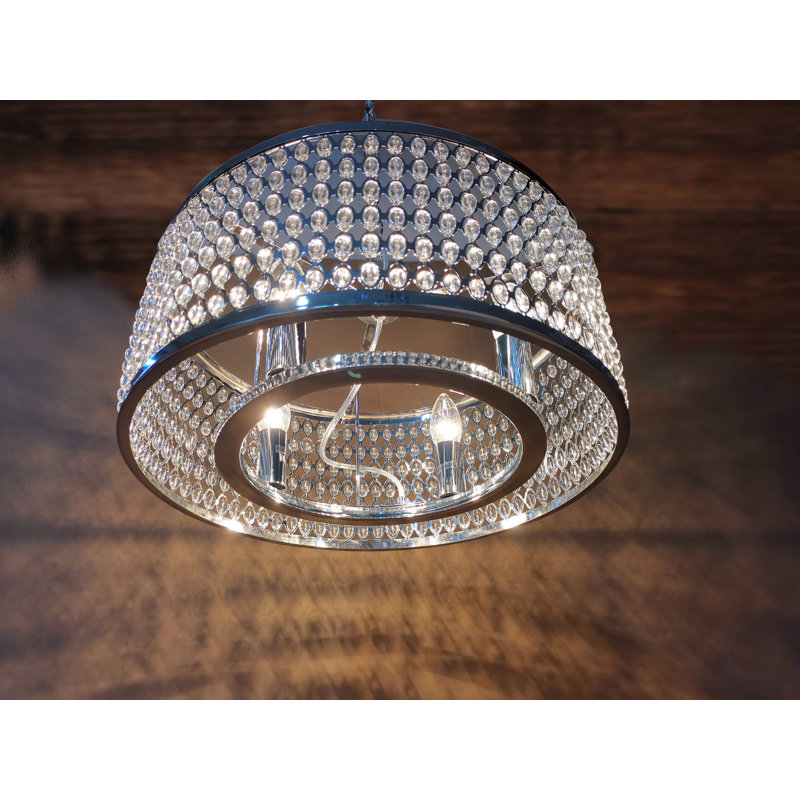 Nyx 4 - Light Chrome Drum Pendant