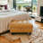 Faux Leather Ottoman-77621950