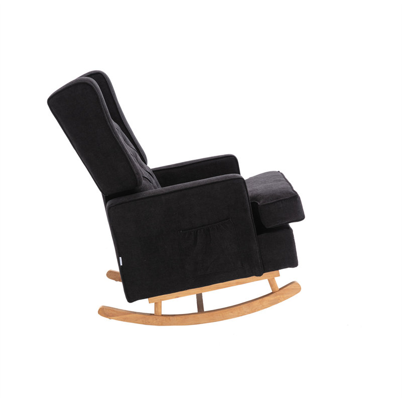 Chaise berçante Jayneen, Noir
