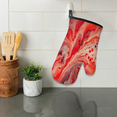 Rippled Marble Streams Oven Mitt Cotton Twill