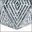 Tabouret de jardin hexagonal avec accent Capiz unique, noir / blanc, idéal pour la décoration de vestibule et de salon